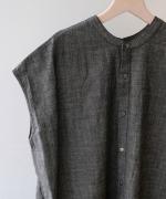 コットンリネン平織デニム　2wayワンピース